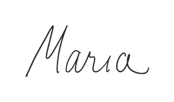 Hand written signature of the name Maria. 